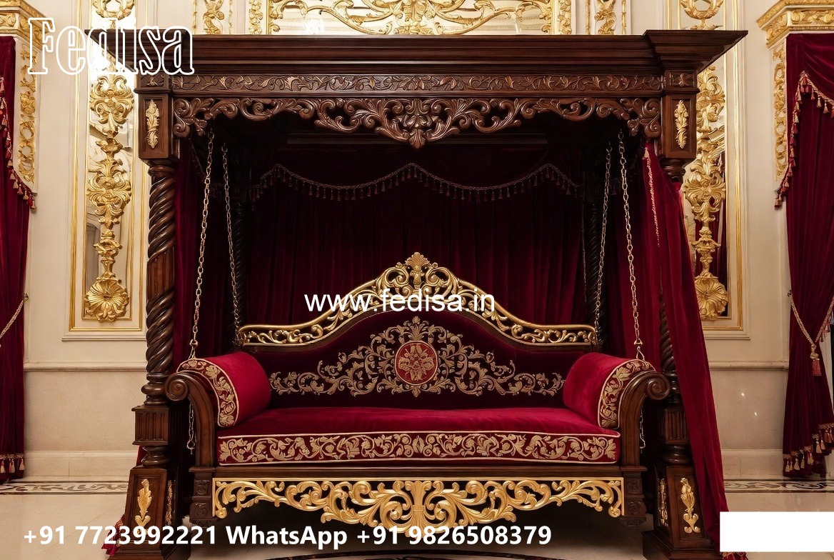 Decorative Wooden Swing Design for Elegant Sitting Area No-3637