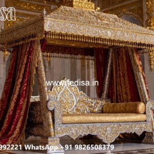 Elegant Wooden Swing Design for Family Relaxation Space No-3646