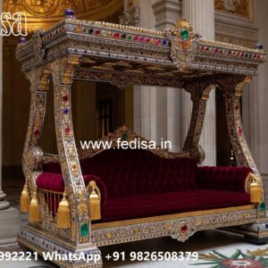 Wooden Swing Design with Beautiful Decorative Carvings No-3647
