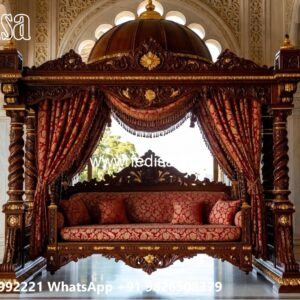Wooden Swing Design with Royal Heritage Finishing No-3654
