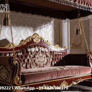 Wooden Swing Design with Vintage Traditional Craft Style No-3662