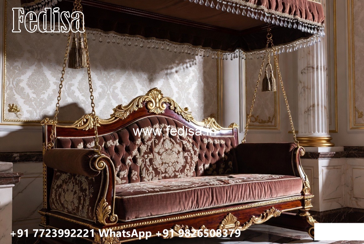 Wooden Swing Design with Vintage Traditional Craft Style No-3662