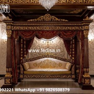 Elegant Wooden Swing Design for Luxury Drawing Rooms No-3663