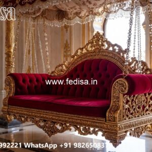 Wooden Swing Design with Classic Wooden Detailing No-3689