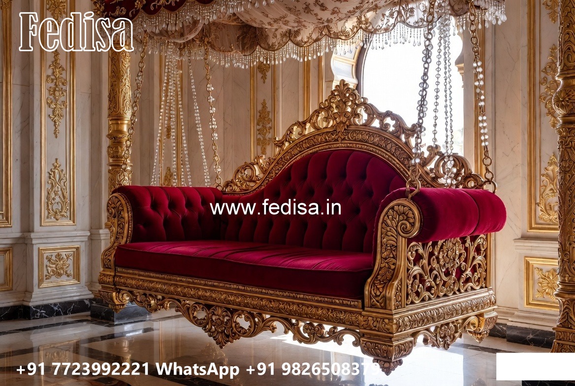 Wooden Swing Design with Classic Wooden Detailing No-3689