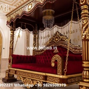 Royal Wood Carving Swing Design with Antique Finish No-3958