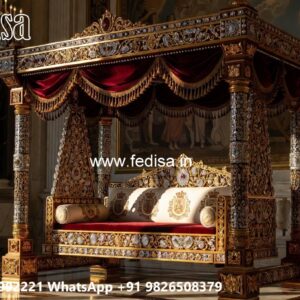 Wood Carving Swing Design with Decorative Wooden Artwork No-3964