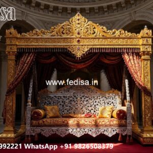 Artistic Wood Carving Swing Design for Elegant Interiors No-3967