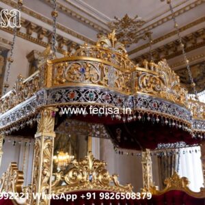 Elegant Wood Carving Swing Design for Family Relaxation No-3975