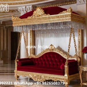 Beautiful Wood Carving Swing Design with Vintage Appeal No-3981