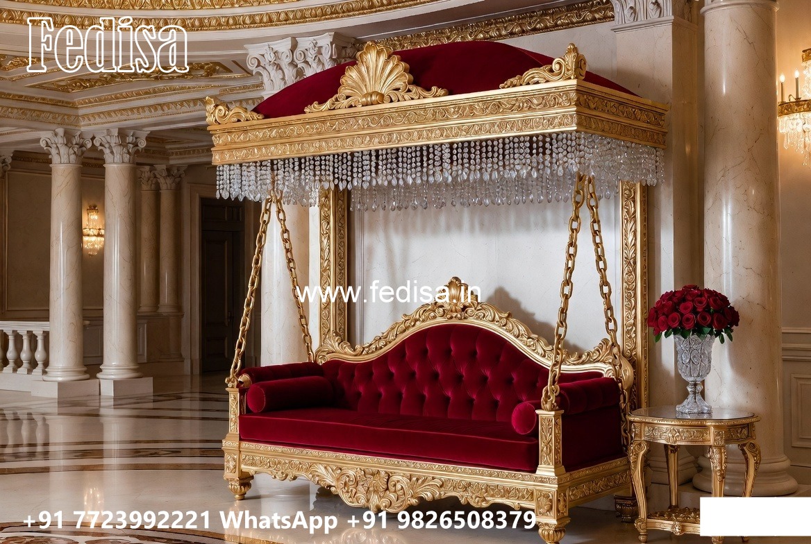 Beautiful Wood Carving Swing Design with Vintage Appeal No-3981