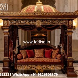 Royal Wood Carving Swing Design for Sophisticated Living Rooms No-3991