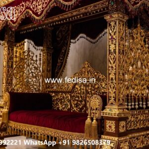 Handcrafted Wood Carving Swing Design with Palace Elegance No-3997