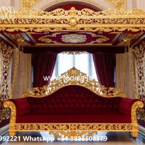 Wood Carving Swing Design with Elegant Decorative Finish No-3998
