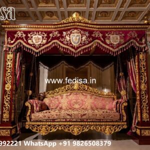 Classic Wood Carving Swing Design with Timeless Elegance No-4000
