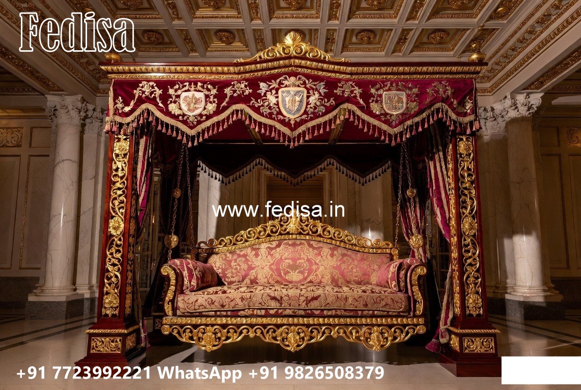 Classic Wood Carving Swing Design with Timeless Elegance No-4000