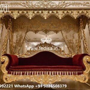 Wood Carving Swing Design with Rich Wooden Detailing No-4008