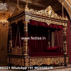 Stylish Wood Carving Swing Design for Modern Interiors No-4009
