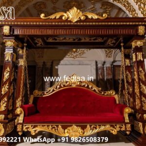 Premium Wood Carving Swing Design with Decorative Carvings No-4012