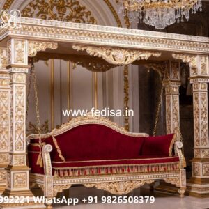 Beautiful Wood Carving Swing Design with Antique Charm No-4014