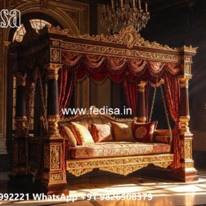 Indoor Wood Carving Swing Design for Elegant Sitting Areas No-4016