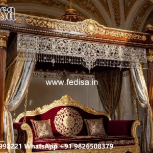 Beautiful Wood Carving Swing Design for Indoor Hall Areas No-4028