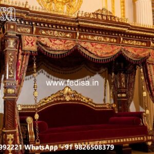 Indoor Wood Carving Swing Design with Artistic Charm No-4029