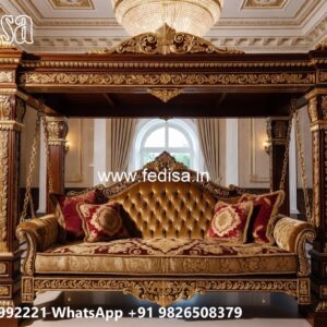 Luxury Wood Carving Swing Design for Spacious Family Rooms No-4033
