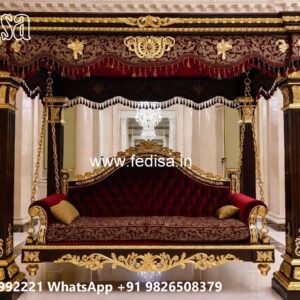 Traditional Wood Carving Swing Design with Royal Comfort No-4034