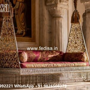 Royal Wood Carving Swing Design with Floral Artwork No-4037