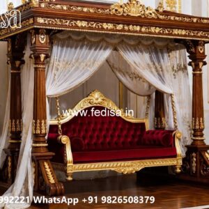 Stylish Wood Carving Swing Design for Elegant Home Decor No-4040