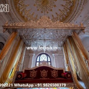 Artistic Wood Carving Swing Design with Wooden Heritage Style No-4042