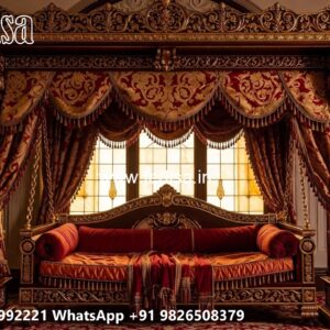 Traditional Wood Carving Swing Design with Elegant Details No-4045