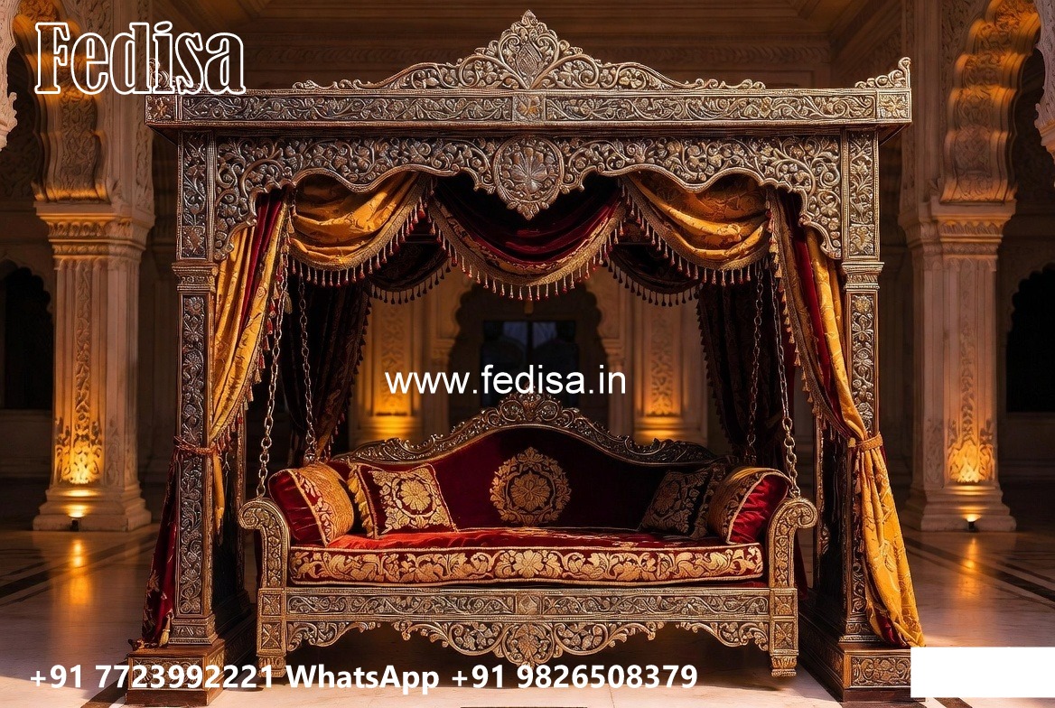 Royal Wood Carving Swing Design with Palace Inspired Carving No-4047