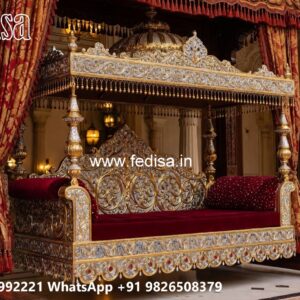Elegant Wood Carving Swing Design with Vintage Wooden Appeal No-4049