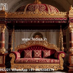 Solid Wood Swing Design with Artistic Hand Carving No-4061