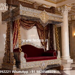 Wooden Swing Design with Royal Palace Inspired Look No-4090