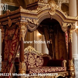 Wooden Swing Design with Beautiful Decorative Carvings No-4097