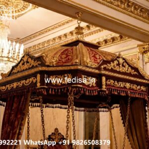 Wooden Swing Design with Elegant Brass Accessories No-4100
