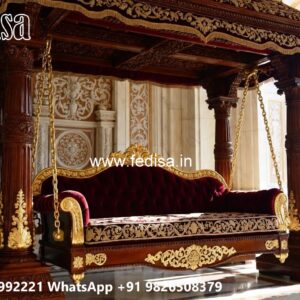 Wooden Swing Design with Antique Polish Finishing No-4116