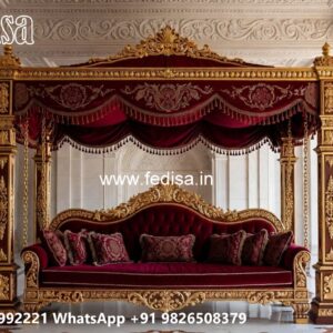 Wooden Swing Design with Decorative Cushion Arrangement No-4126