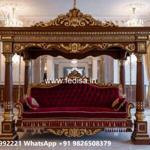 Stylish Wooden Swing Design for Relaxed Home Decor No-4134