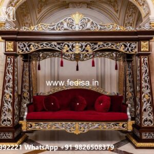 Wooden Swing Design with Classic Wooden Detailing No-4139