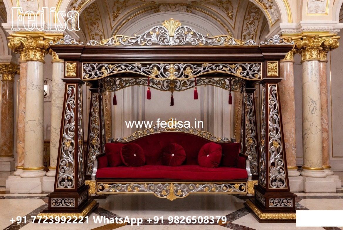 Wooden Swing Design with Classic Wooden Detailing No-4139