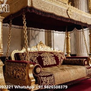 Wooden Swing Design with Designer Carving Artwork No-4144