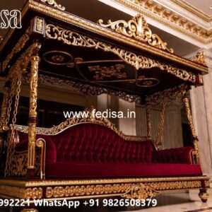 Wooden Classic Swing Design with Floral Detailing No-4305