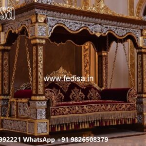 Traditional Wood Carving Swing Design with Royal Style No-4403