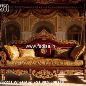Luxury Wood Carving Swing Design for Indoor Home Decor No-4404