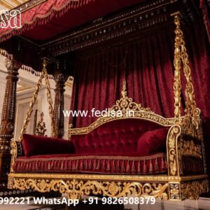 Artistic Wood Carving Swing Design with Floral Patterns No-4405