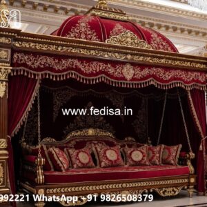 Vintage Wood Carving Swing Design with Traditional Beauty No-4412